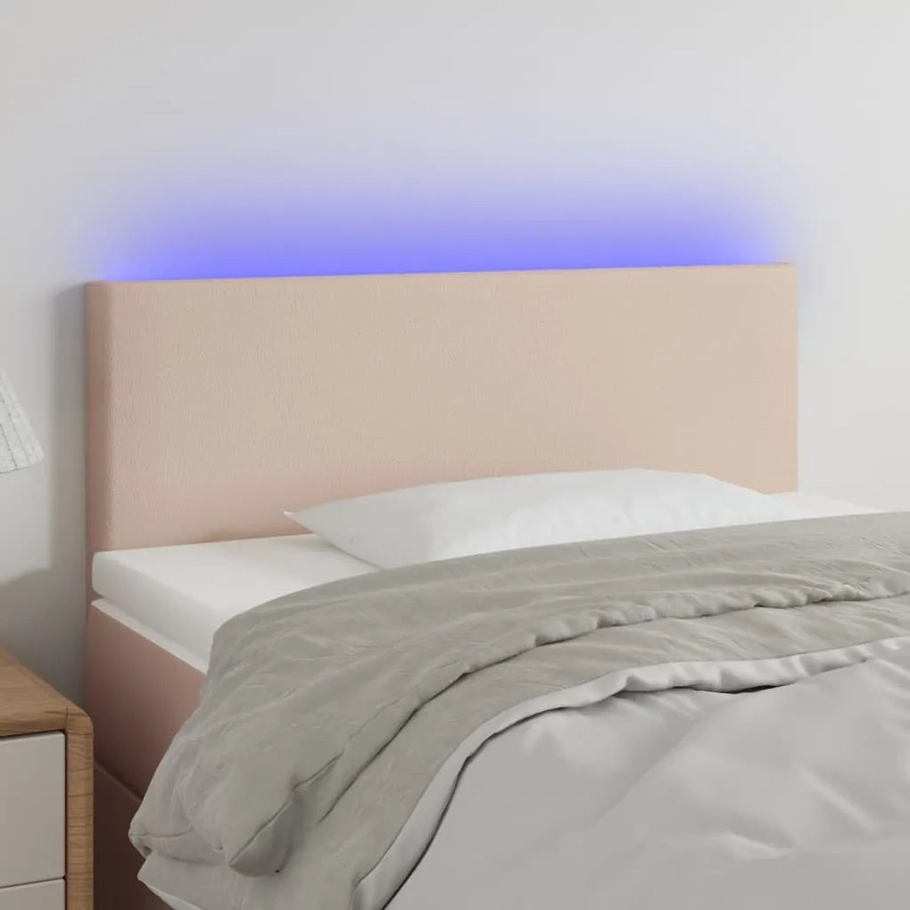 Testiera Cappuccino A Led 100x5x78/88 Cm İn Similpelle /
