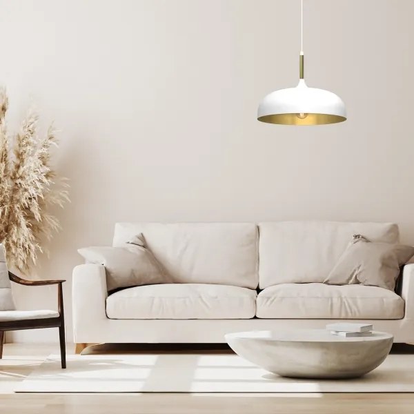 Brilagi - Lampadario a sospensione con filo ABRAHAM 1xE27/60W/230V diametro 35 cm bianco