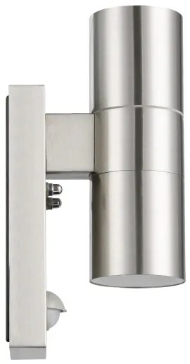 Eglo 79594- Lampada LED da esterno con sensore ARAPONGAS 2xGU10/2,8W/230V IP44 cromo