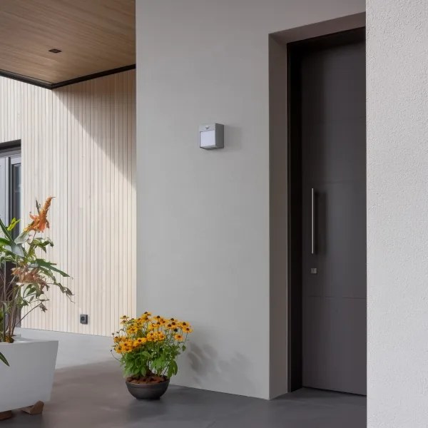 Brilagi TERNI LED/12W/230V lampada da parete esterna con sensore grigia IP44