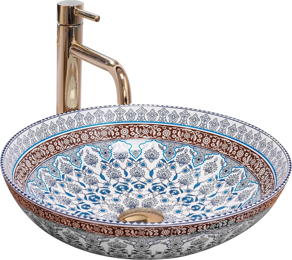 Lavabo da appoggio Rea Arte Blue