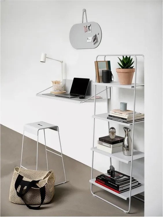 Sedia da bar grigio chiaro in metallo A-Stool – Zone