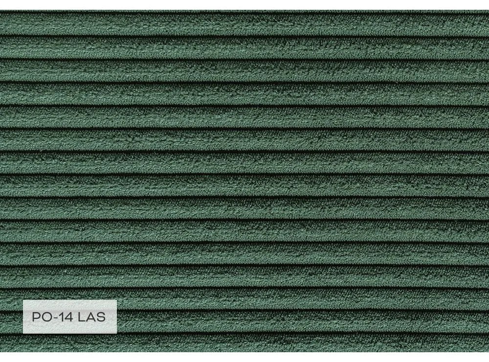 Divano letto angolare in velluto a coste verde scuro Brave Dave - Miuform