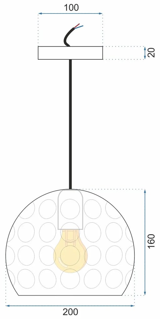 Lampada pensile rispecchiata Silver APP275-1CP