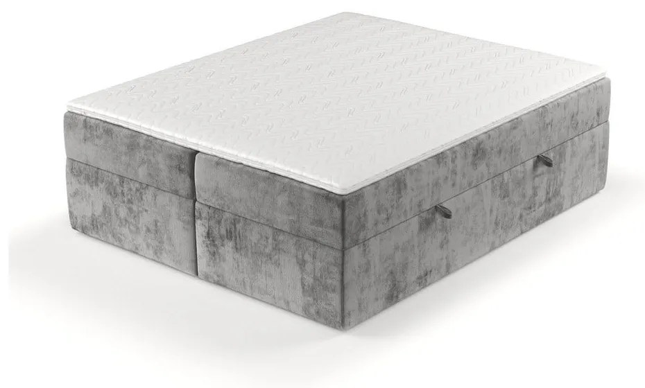 Letto boxspring grigio con contenitore 180x200 cm Yoko - Maison de Rêve