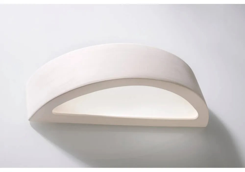 Applique da Parete in Gesso-Ceramico ATENA E27 Pitturabile da interno Colore del corpo Pitturabile