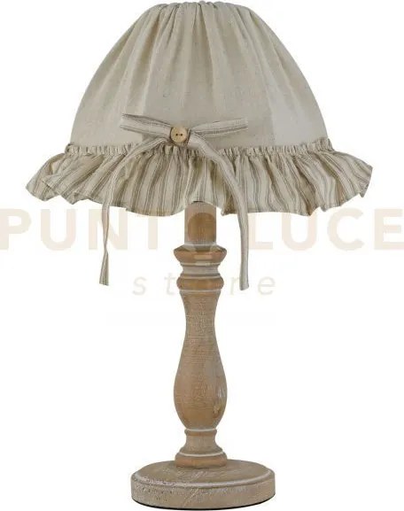 Lume cherry sabbia con legno 1 luce attacco e14 22x41cm