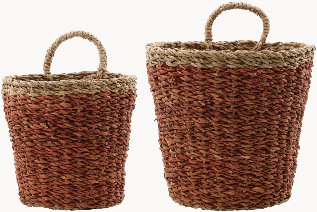 Set di 2 cestini in fibra naturale fatti a mano Here
