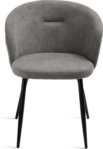 Sedia imbottita in tessuto Grigio Chiaro e sruttura in metallo RUMBLE 2 sedie