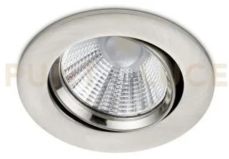 Illuminazione da incasso rotondo orientabile pamir acciaio650510107