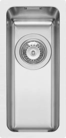 Lavello sottotop 1 vasca in inox argento PYRAMIS Lume L 40 x L 17 cm