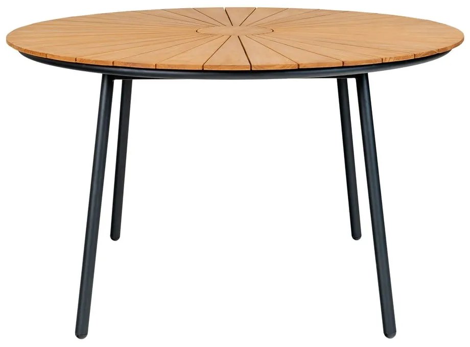 Tavolo da pranzo da giardino rotondo in teak massiccio ø 130 cm Cleveland – House Nordic