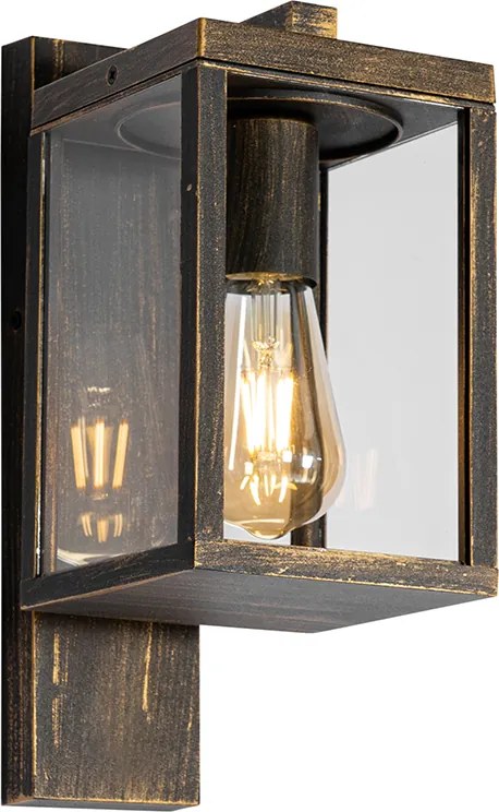 Lanterna da parete per esterni vintage oro antico IP44 - Charlois