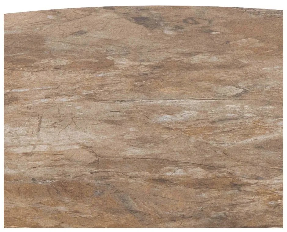 Tavolino da salotto rotondo marrone con piano in ceramica ø 60 cm Malta – Actona