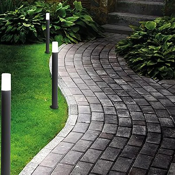 Paletto per esterni POU in alluminio Nero H50 cm