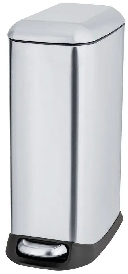 Cestino per la spazzatura color argento opaco in acciaio inox con pedale 20 l Design – Wenko