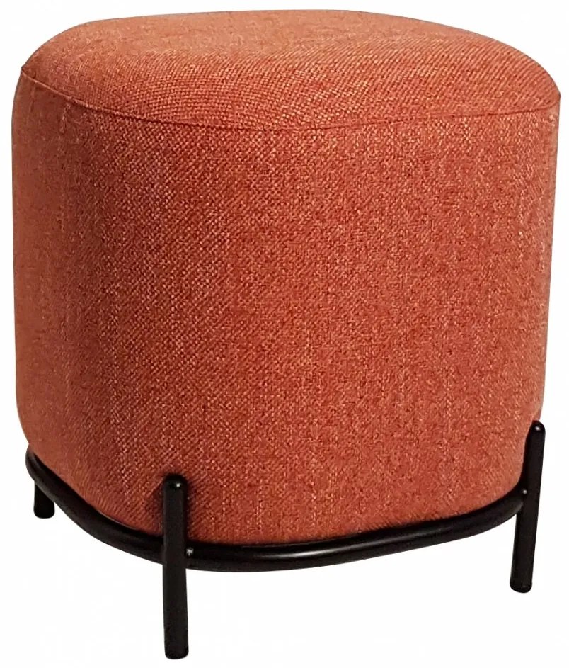 Pouf GIBILTERRA con tessuto arancio