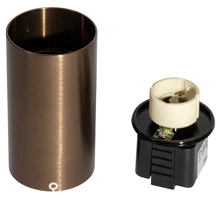 Faretto moderno bronzo scuro per sistema a binario monofase GU10 35mm - Iconic Ruby Honey