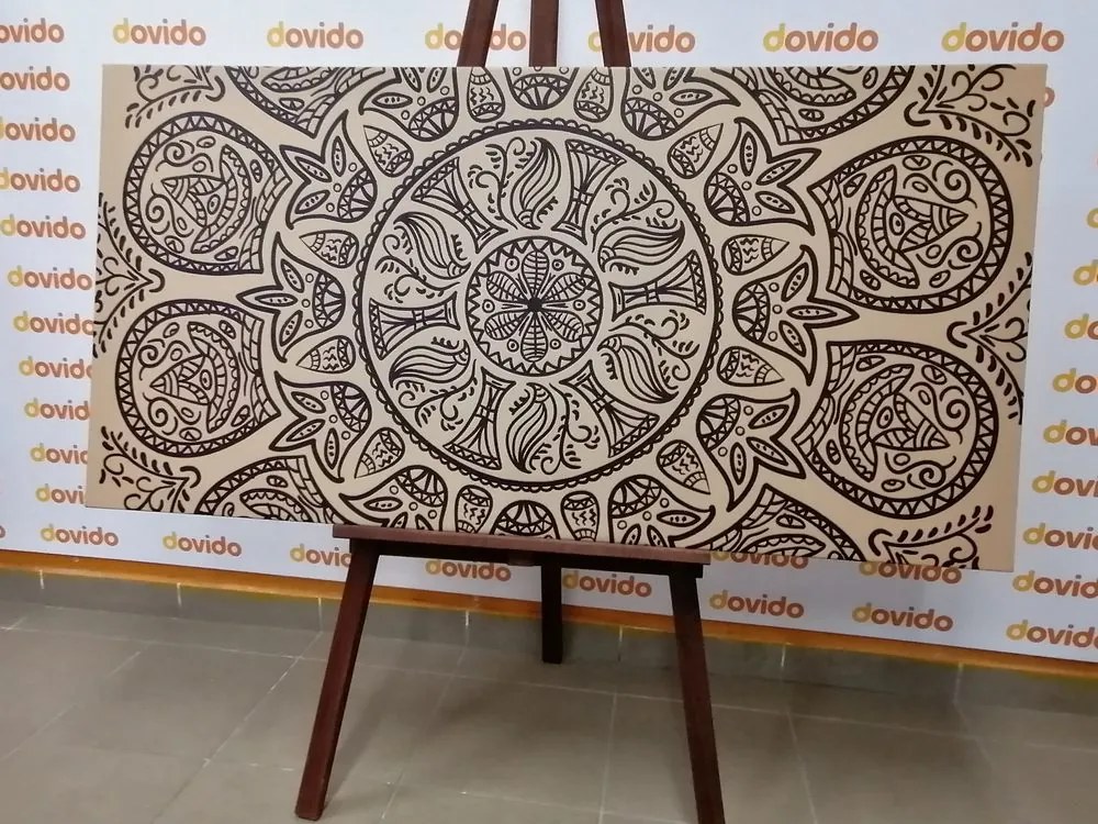 Stampa su tela – Mandala con motivo naturale astratto