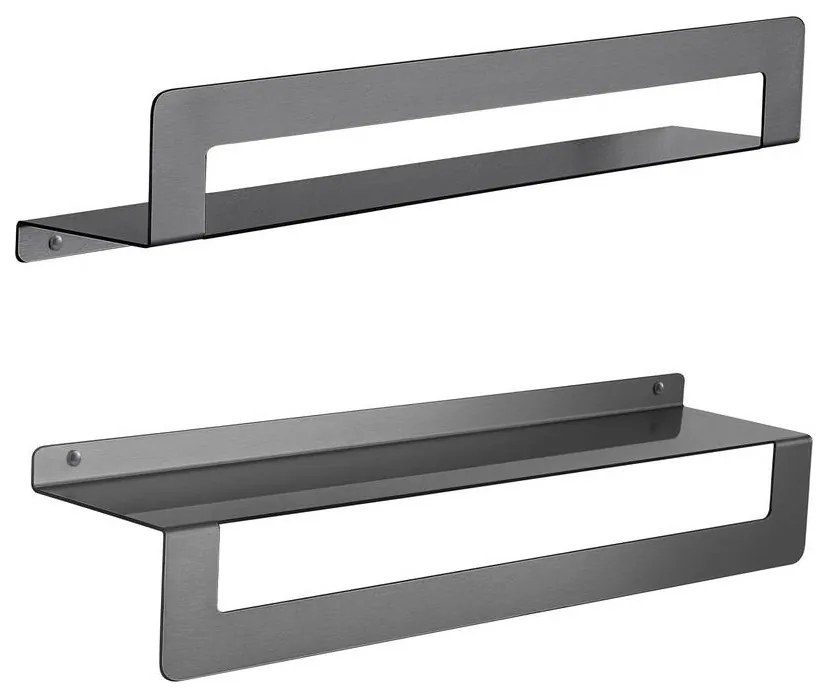 Gedy - Mensola con porta asciugamani CLEO 50 cm grigio metallico