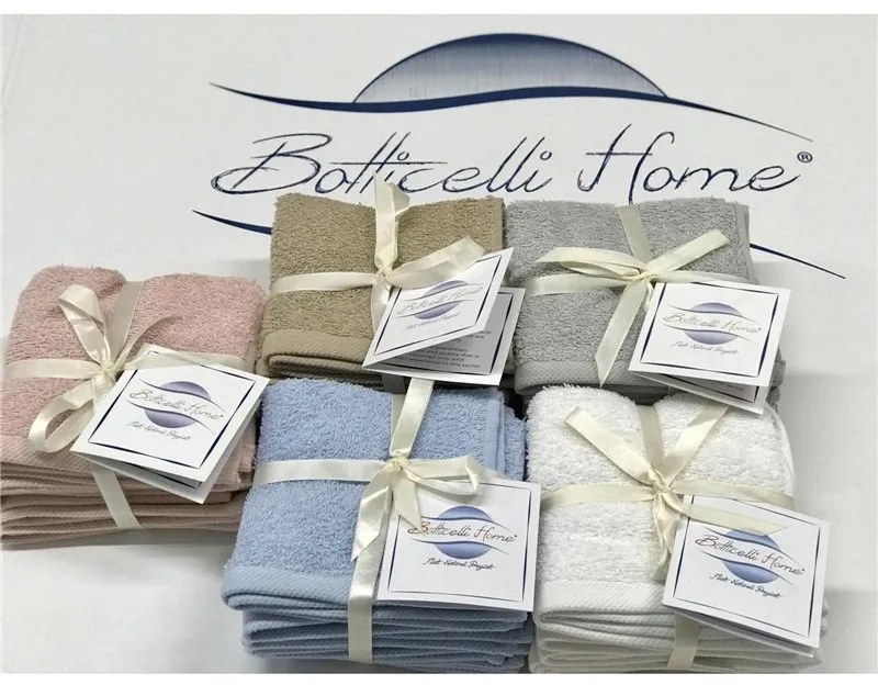 Set 5 Lavette Botticelli Home 30x30 cm in Spugna Delicacy  Colore Azzurro