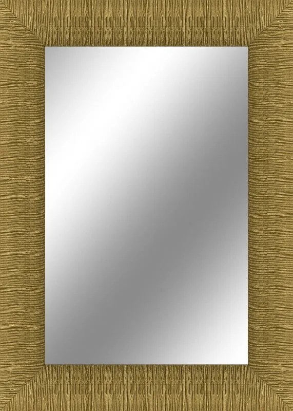 Specchio rettangolare in legno oro 98 x 138 cm