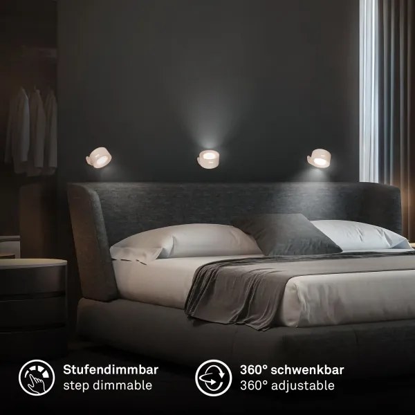 Briloner 3896011 - Applique da parete LED TARI dimmerabile ricaricabile LED/1,6W/5V 1500 mAh beige