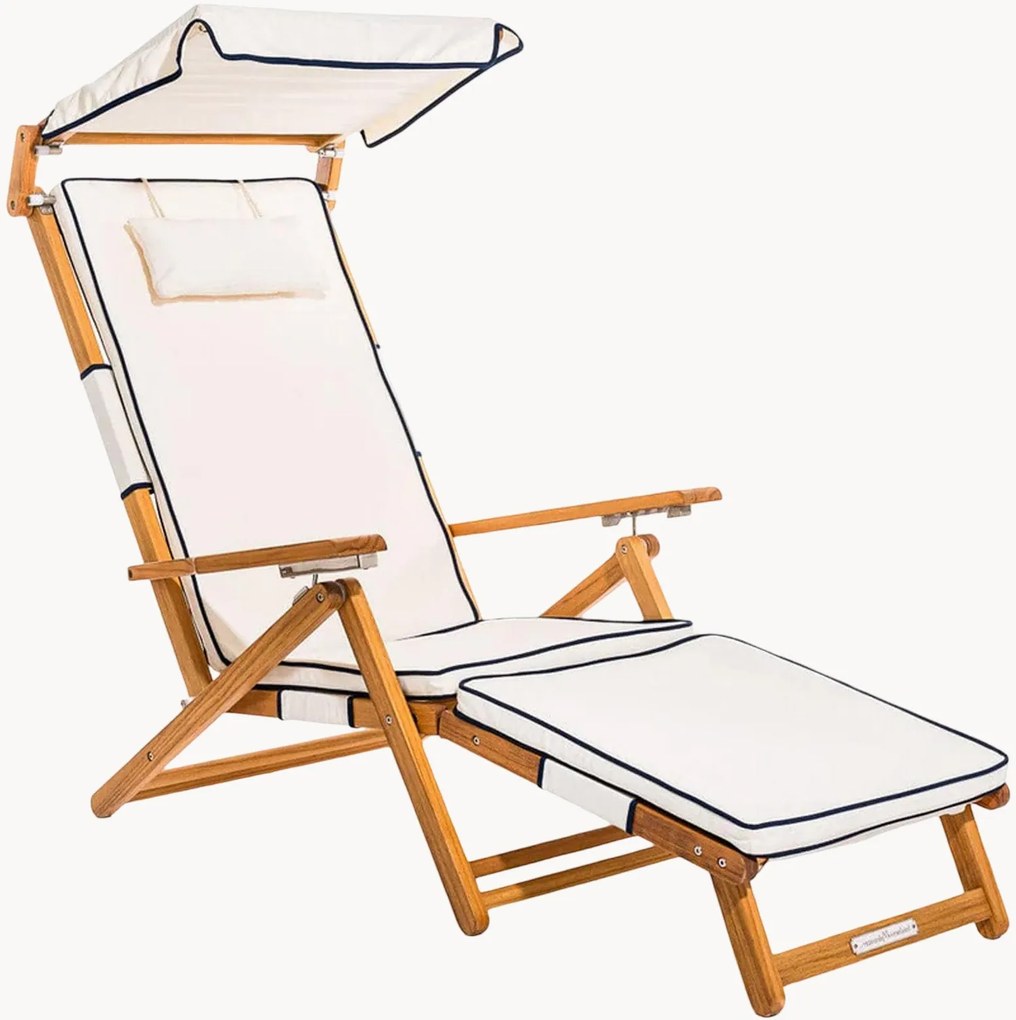 Sedia a sdraio pieghevole in legno di teak Club