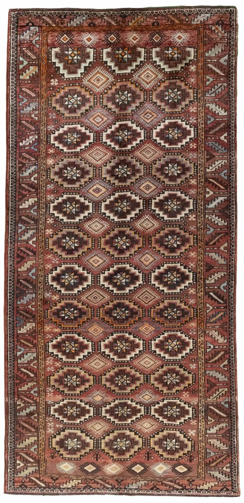Hamedan Tappeto persiano 150x310 Rosso (Iran) Annodato A Mano