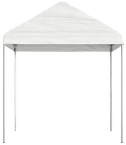 Gazebo con Tetto Bianco 15,61x2,28x2,69 m in Polietilene