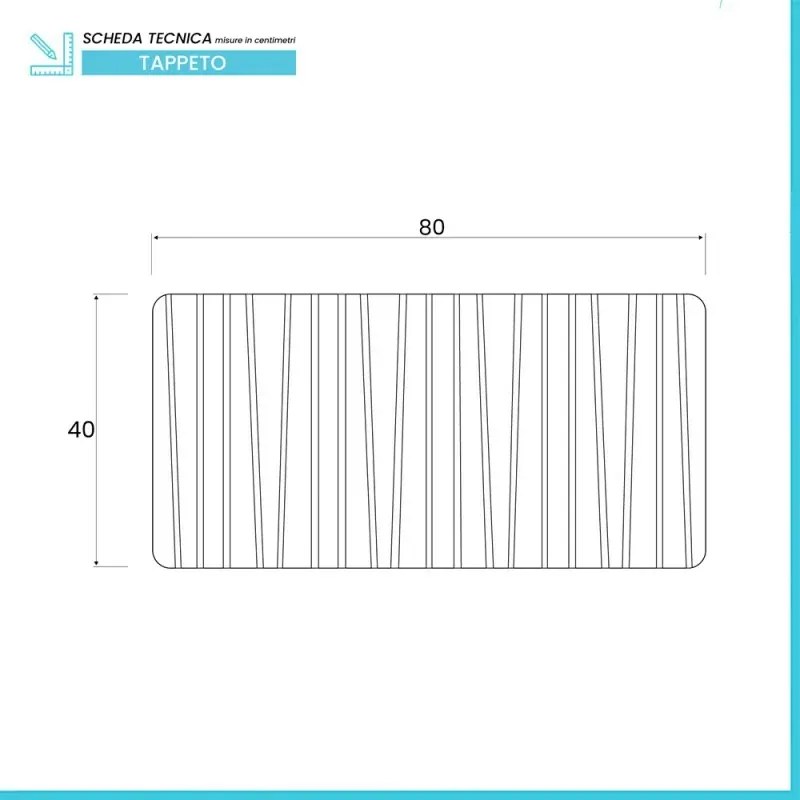 Pedana Doccia Antiscivolo 40 x 80 Tortora in Plastica