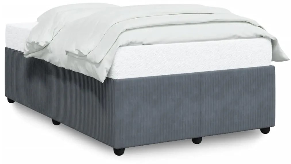 Giroletto Senza Materasso Grigio Scuro 120x200 Cm Velluto /