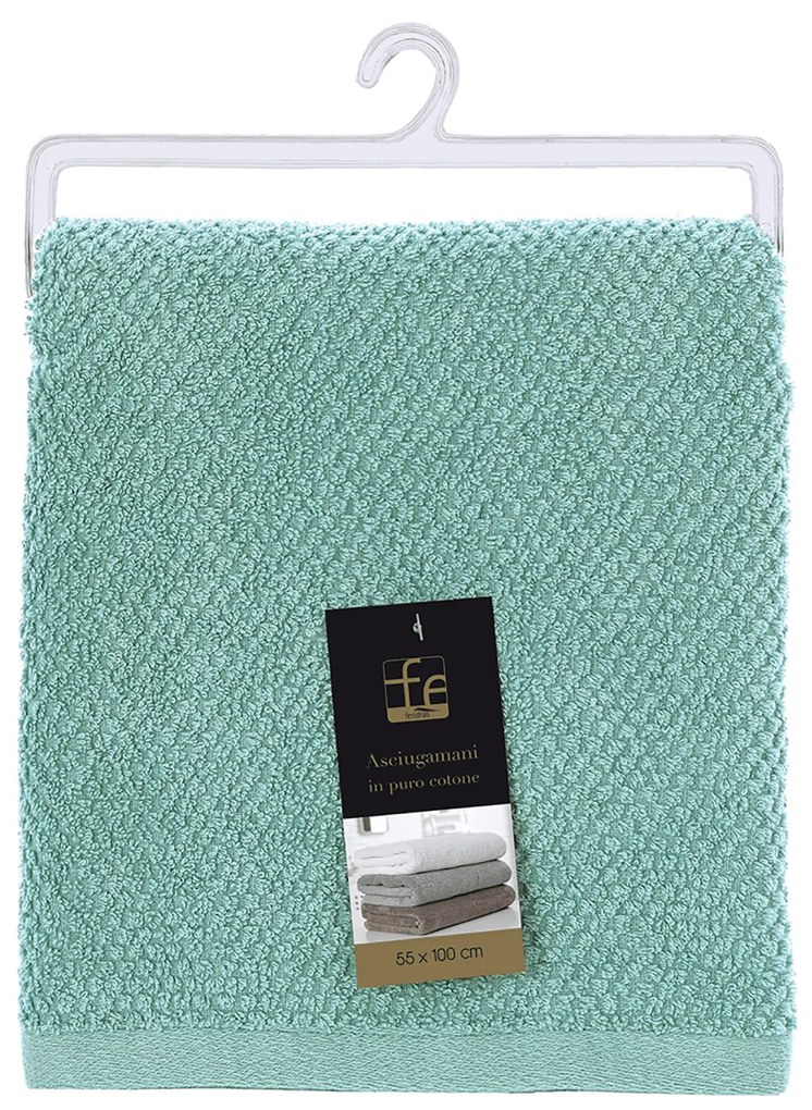 Asciugamano Viso Per Bagno 55x100 Cm Feridras "Gold" Acqua Marina
