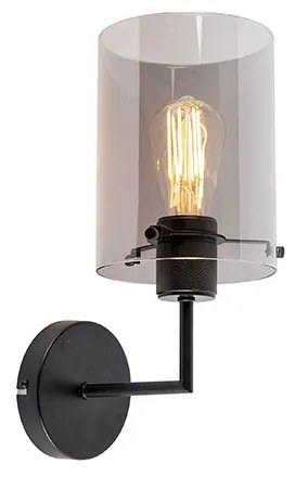Plafoniera moderna nera in vetro fumé - DOME