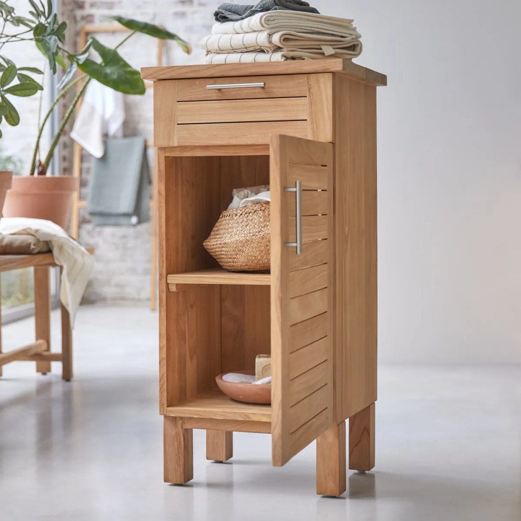 Tikamoon - Mobile da bagno modulare in legno di Teak 45 cm Soho