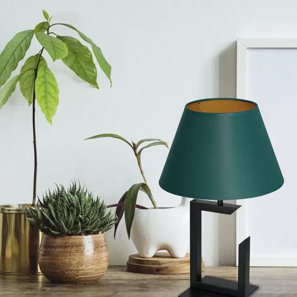 Lampada da tavolo 1xE27/60W/230V 45 cm verde/oro