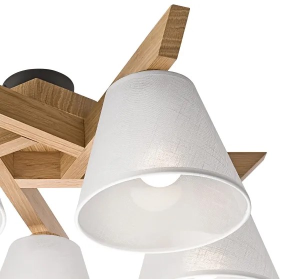 Plafoniera ANTONIO 5xE14/40W/230V rovere