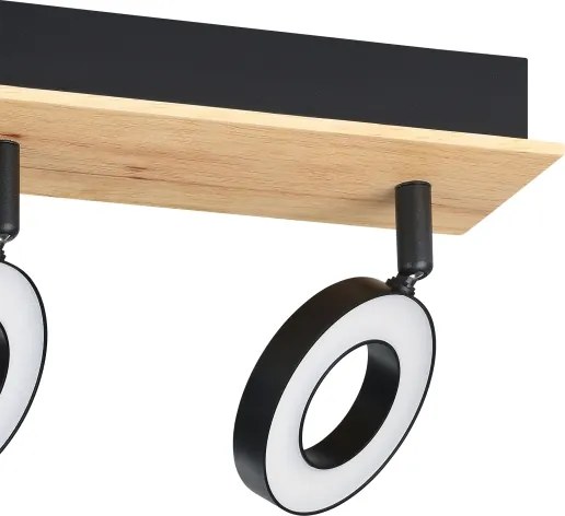 Eglo 901204 - Faretto LED RIELVES 3xLED/4,2W/230V nero/marrone