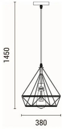 Lampadario a sospensione con filo FLARE 1xE27/15W/230V beige
