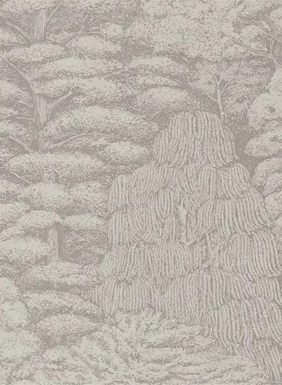 Tapete Woodland Toile von Sanderson - Linen/ Gilver