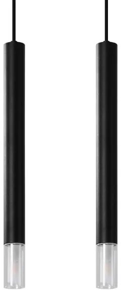 Sollux SL.0961 - Lampadario su filo VIZIER 2xG9/40W/230V nero