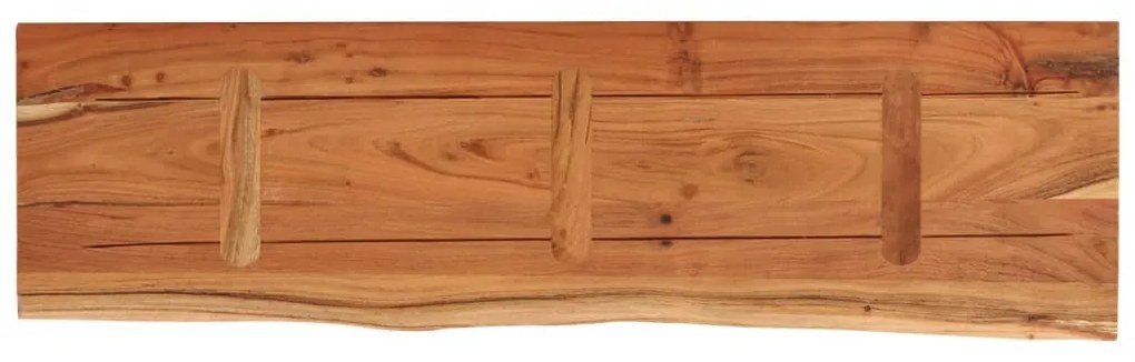 Mensola muro 110x30x3,8cm rettangolare legno acacia bordi vivi