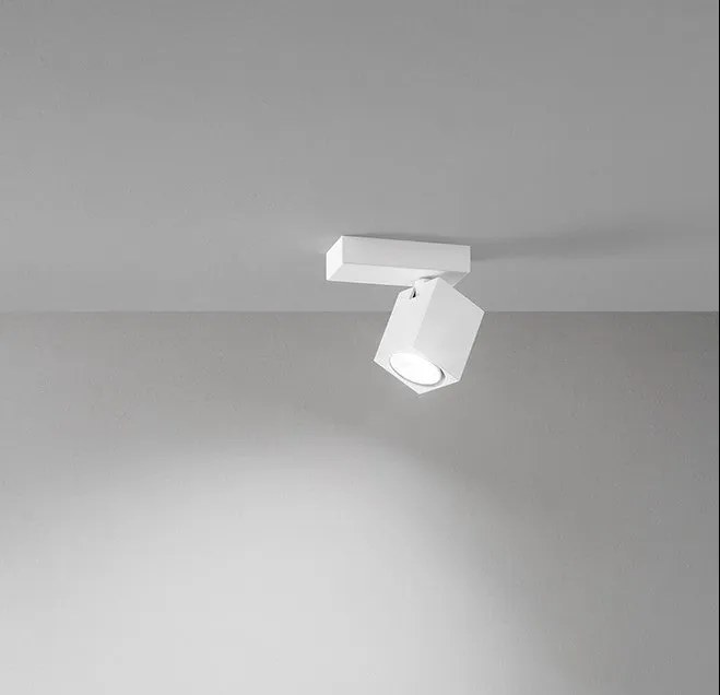 Perenz Oddy • faretto / plafoniera orientabile in alluminio — varianti 12×6, 60×6, 120×6, 200×6 cm, bianco opaco / nero opaco