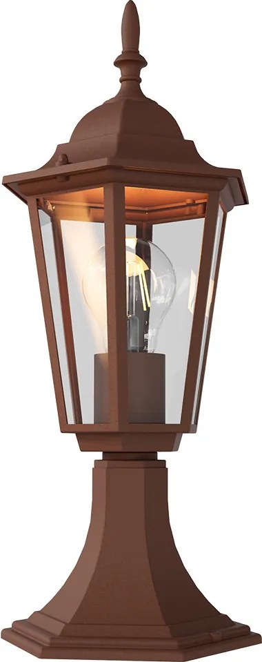 Paletto Lanterna Vintage 40cm E27 IP54 Corten - Serie Tosca