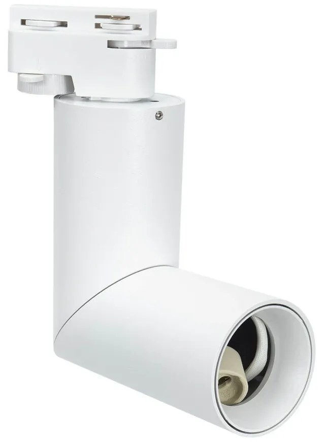 Faretto GU10 per binario Monofase - Bianco - Orientabile e Snodabile