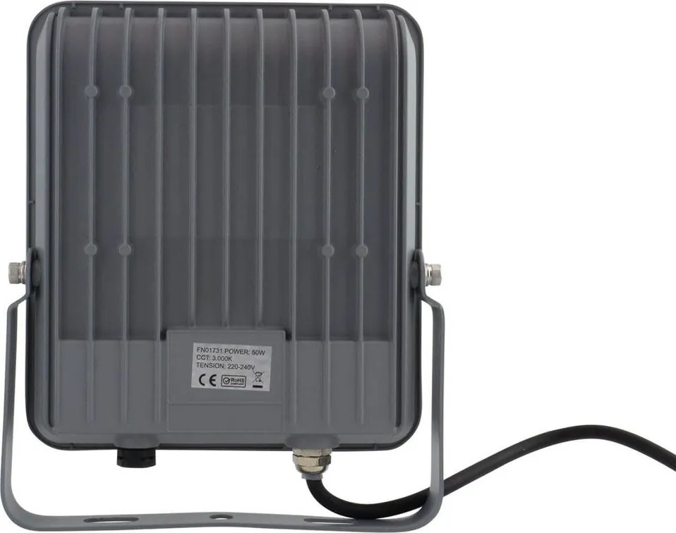 Proiettore LED 50W IP65 145lm/W con Osram chip LED Colore Bianco Freddo 6.000K
