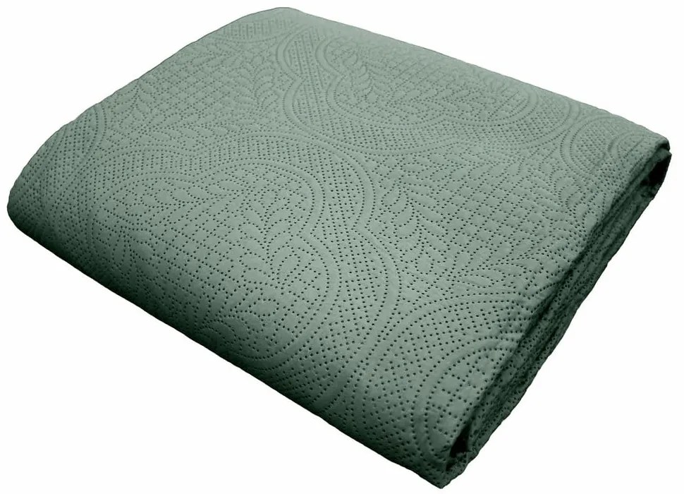 Set con copriletto e federa verde in microfibra 240x260 cm Romane – douceur d'intérieur
