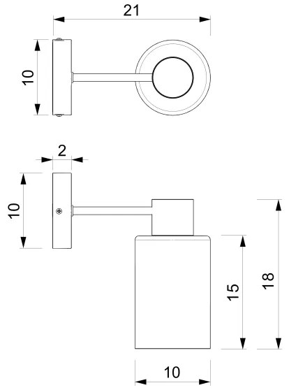 Applique MADERA 1xE27/60W/230V bianco/legno