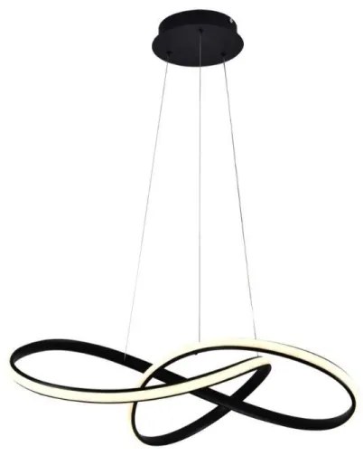 Lampadario a sospensione con filo LED dimmerabile LED/70W/230V 3000-6500K nero + telecomando