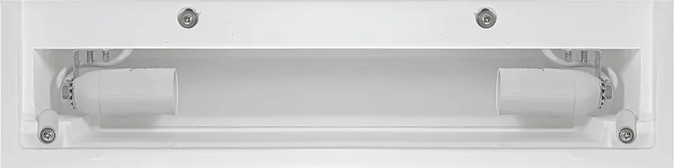 Applique da Parete 2xE14 Rettangolare 36cm in Gesso Pitturabile